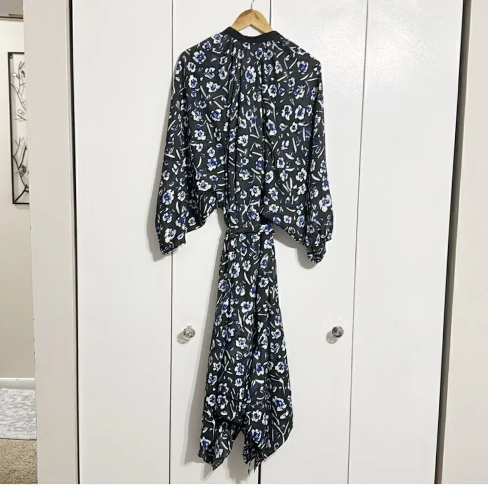 Tory Burch Puffed Sleeve Printed Tunic Dress Size L